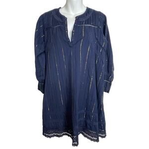 DRA Los Angeles‎ Blue Gold Striped Sheath Mini Dress XS – Lagom Lagenlook